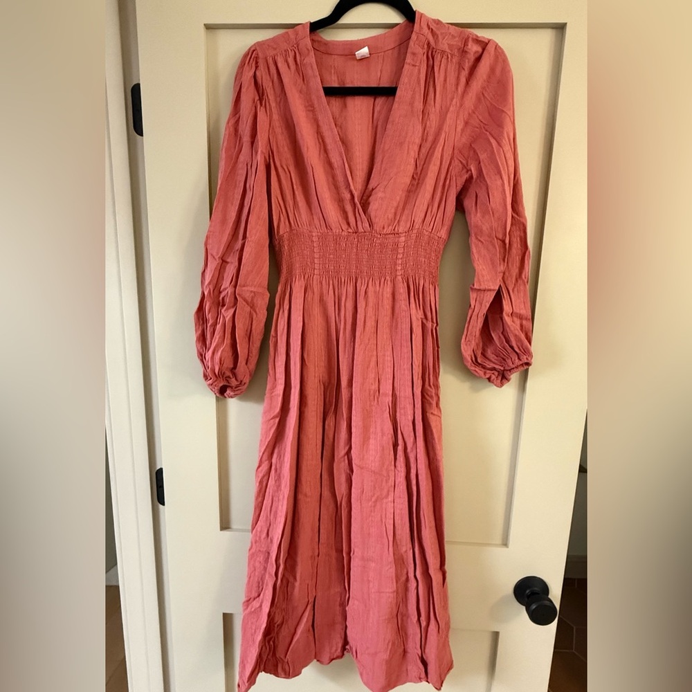 Old Navy Coral Long Sleeve Dress